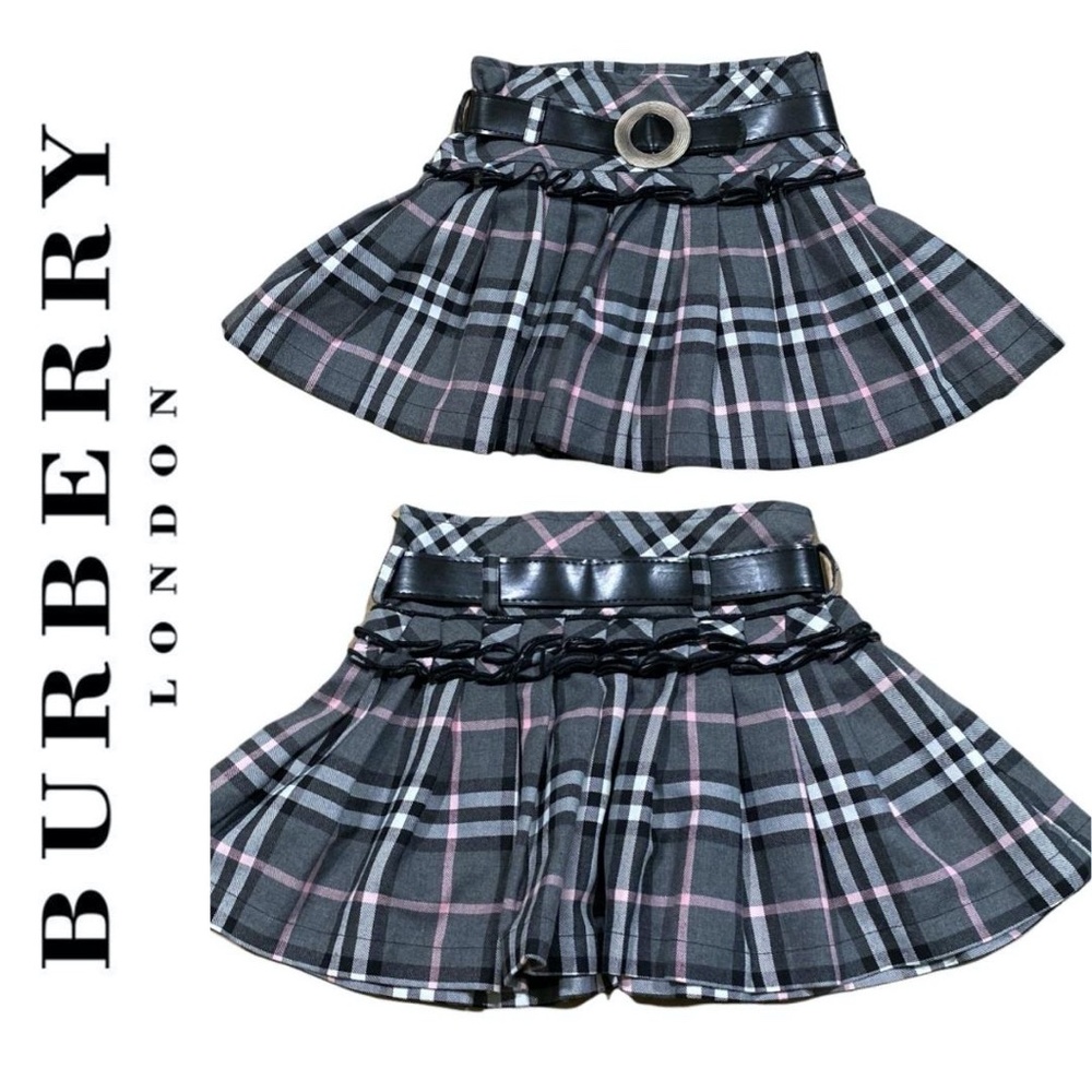 Burberry London Pink and Black Girl's Skirt